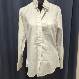 Vintage Deepa Designer White Button Up Women's Shirt 11/12